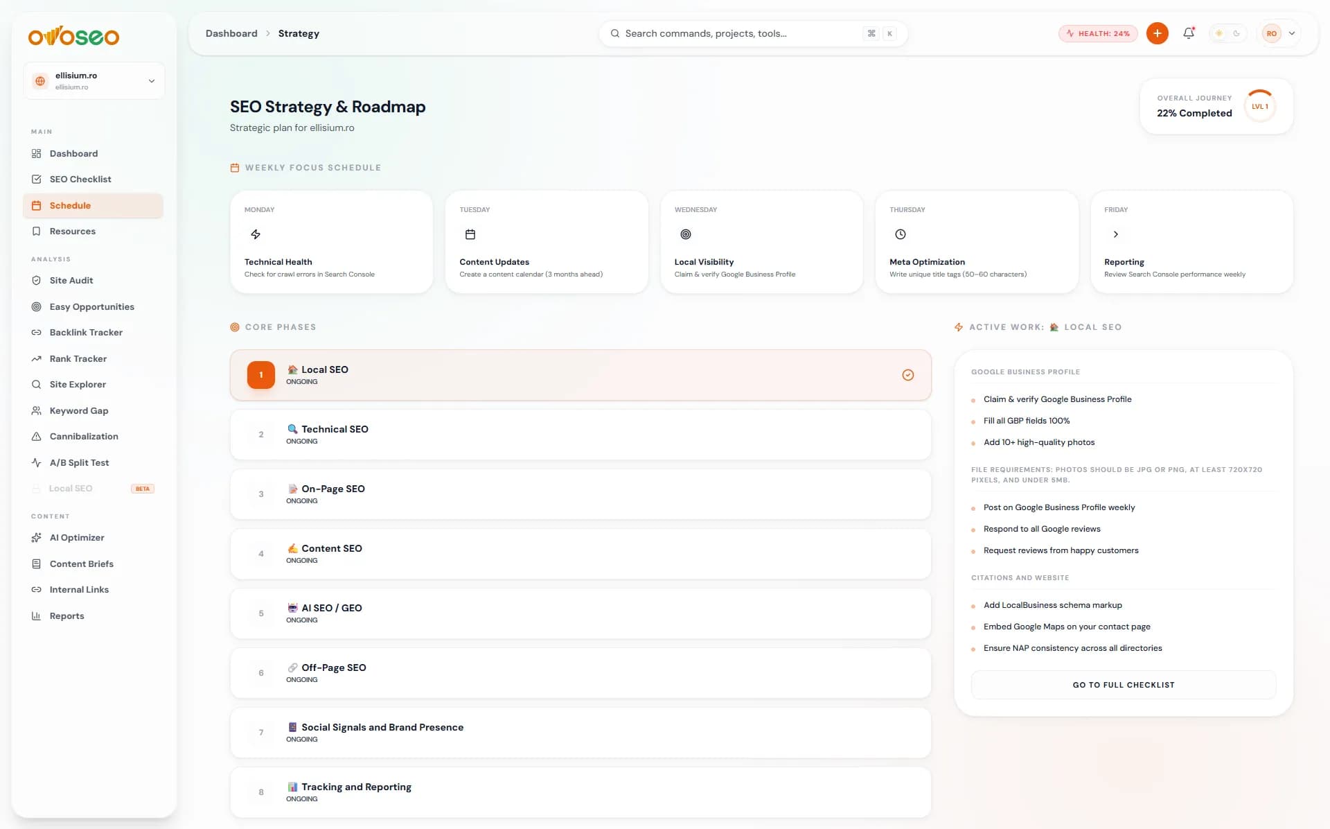 SEO Task Scheduler
